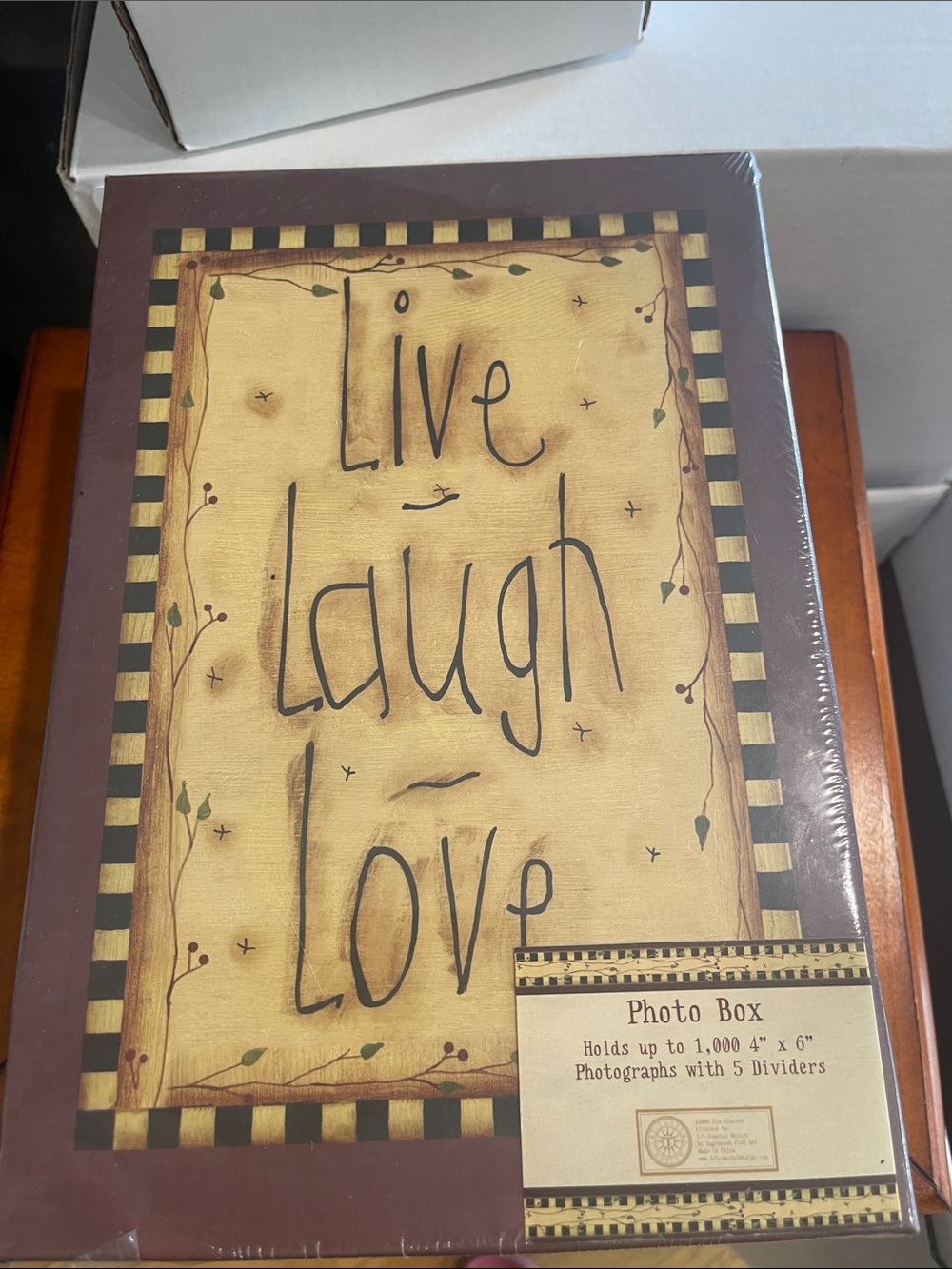 Live Laugh Love Photo Box - Decorative Keepsake